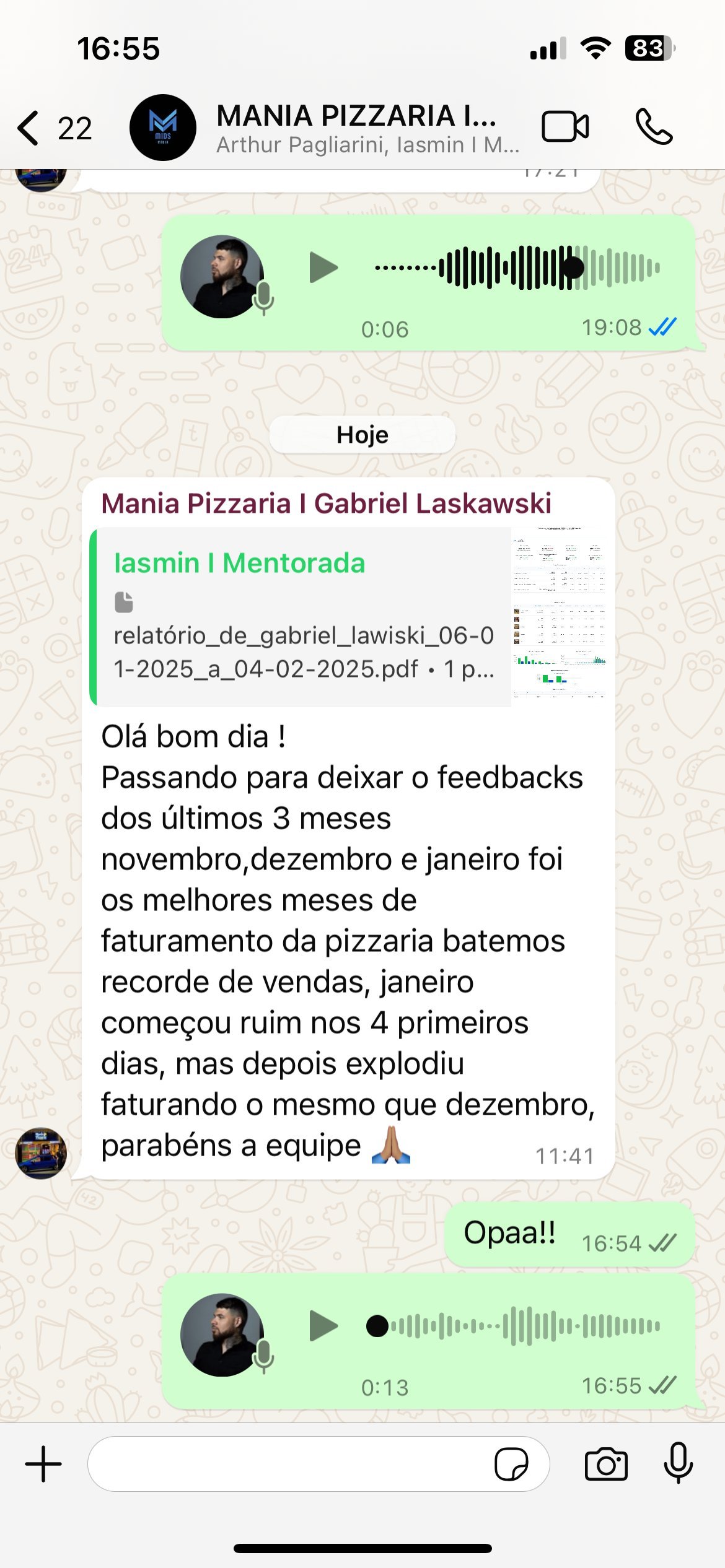 Mania Pizzaria 3 meses de recorde